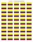 100 Colombia Flag Stickers, Two Sheets of 50, 1.5" x 1" Made in America Self Adhesive Country Flag Scrapbook Stickers, Two Sheets of 50, 100 Sticker Decal Flags